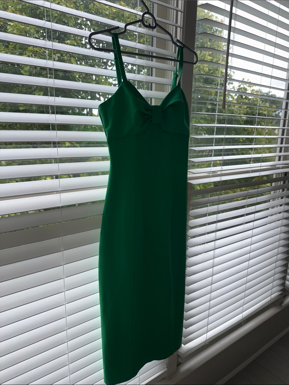 cinq a sept Emerald Bow-Front Midi Slip Dress